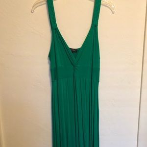 Green maxi dress